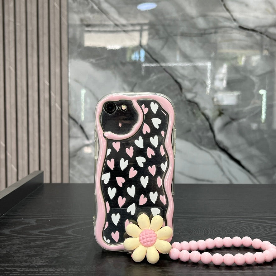 Case Strap Corazones Rosas
