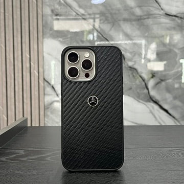 Case Carbón Mercedes Logo Medio