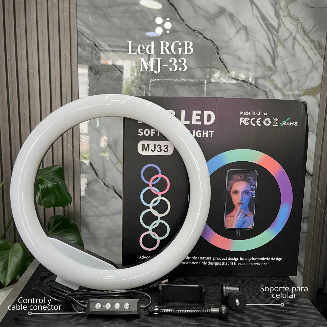 Aro de luz RGB LED 33 cm