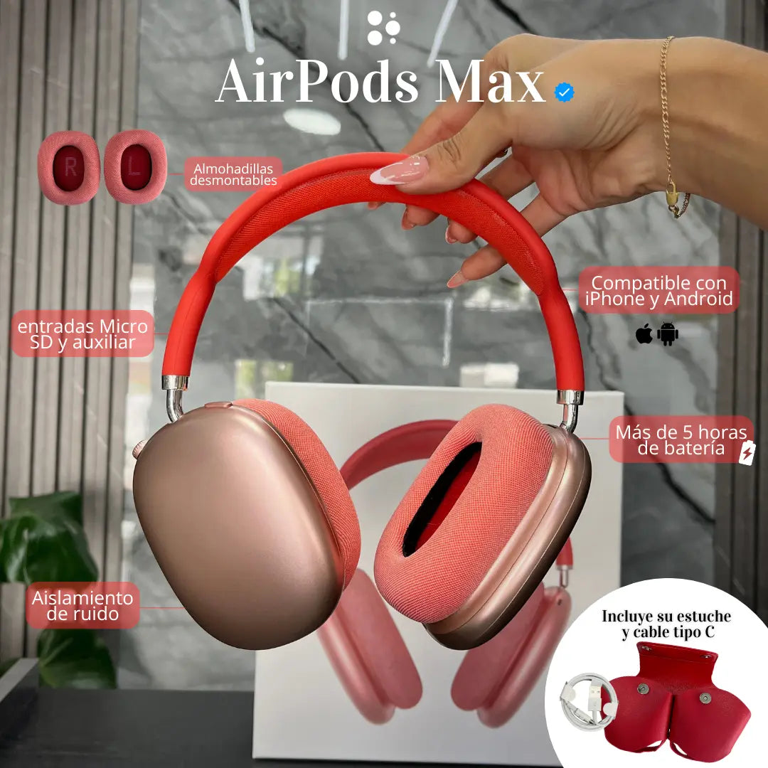 AirPods Max Calidad Medium Rojo