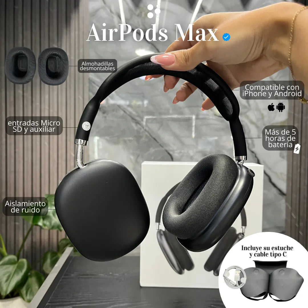 AirPods Max 2 Calidad Full 1.1 Negro