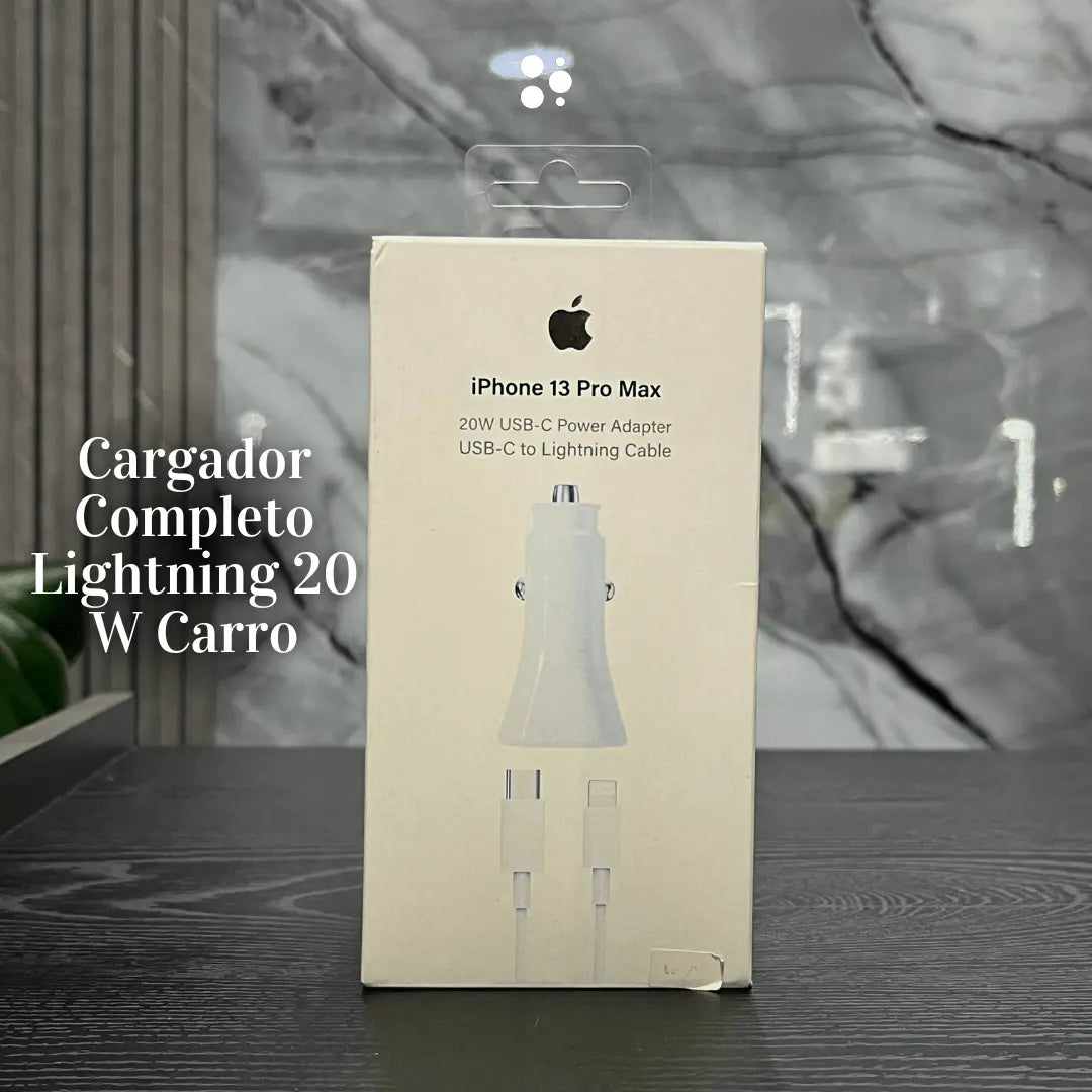 Cargador Completo Lightning 20 W Carro