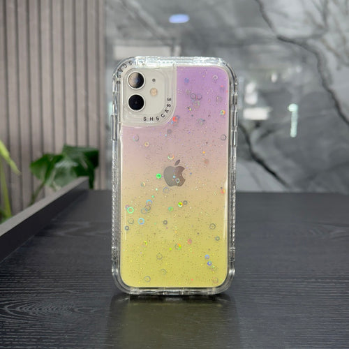 Case 360 Glitter Morado con Amarillo