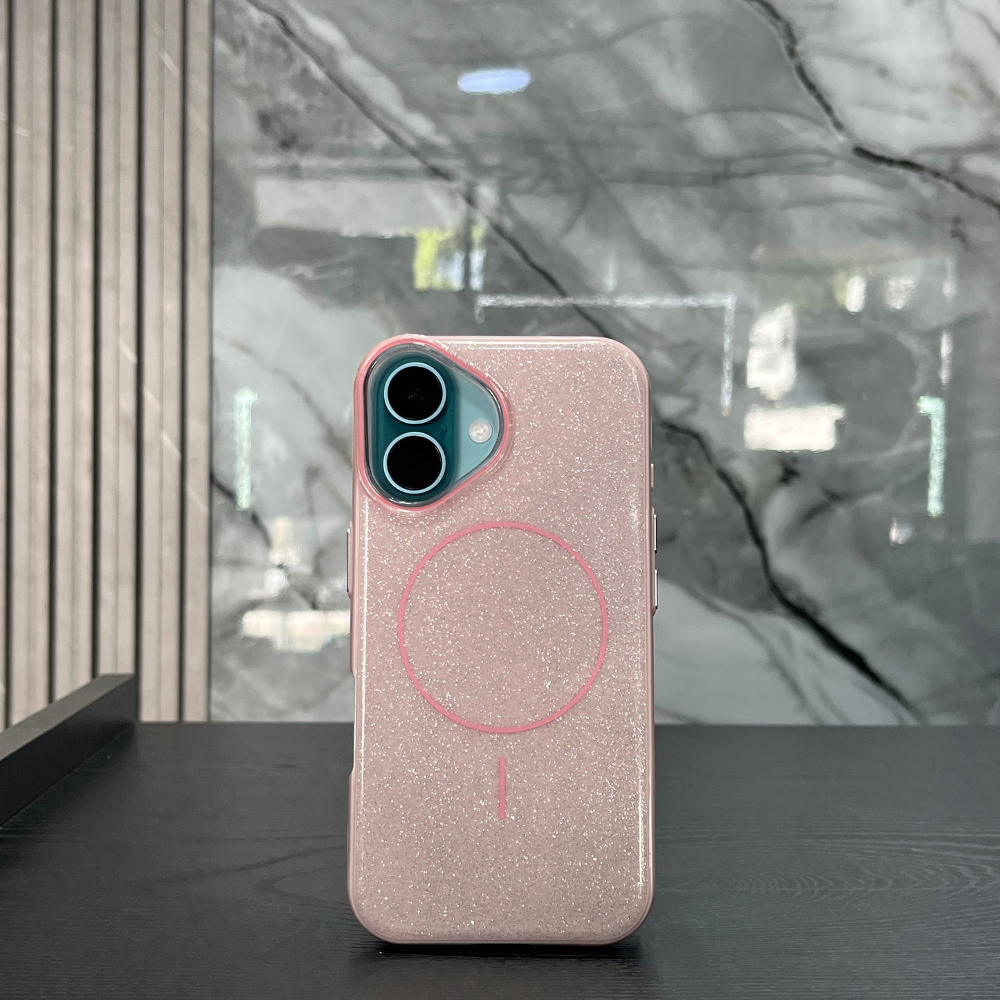 Case MagSafe Pasta Glitter Rosado