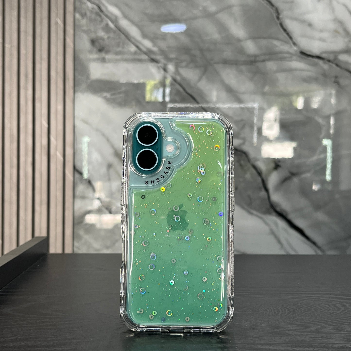 Case 360 Glitter Verde