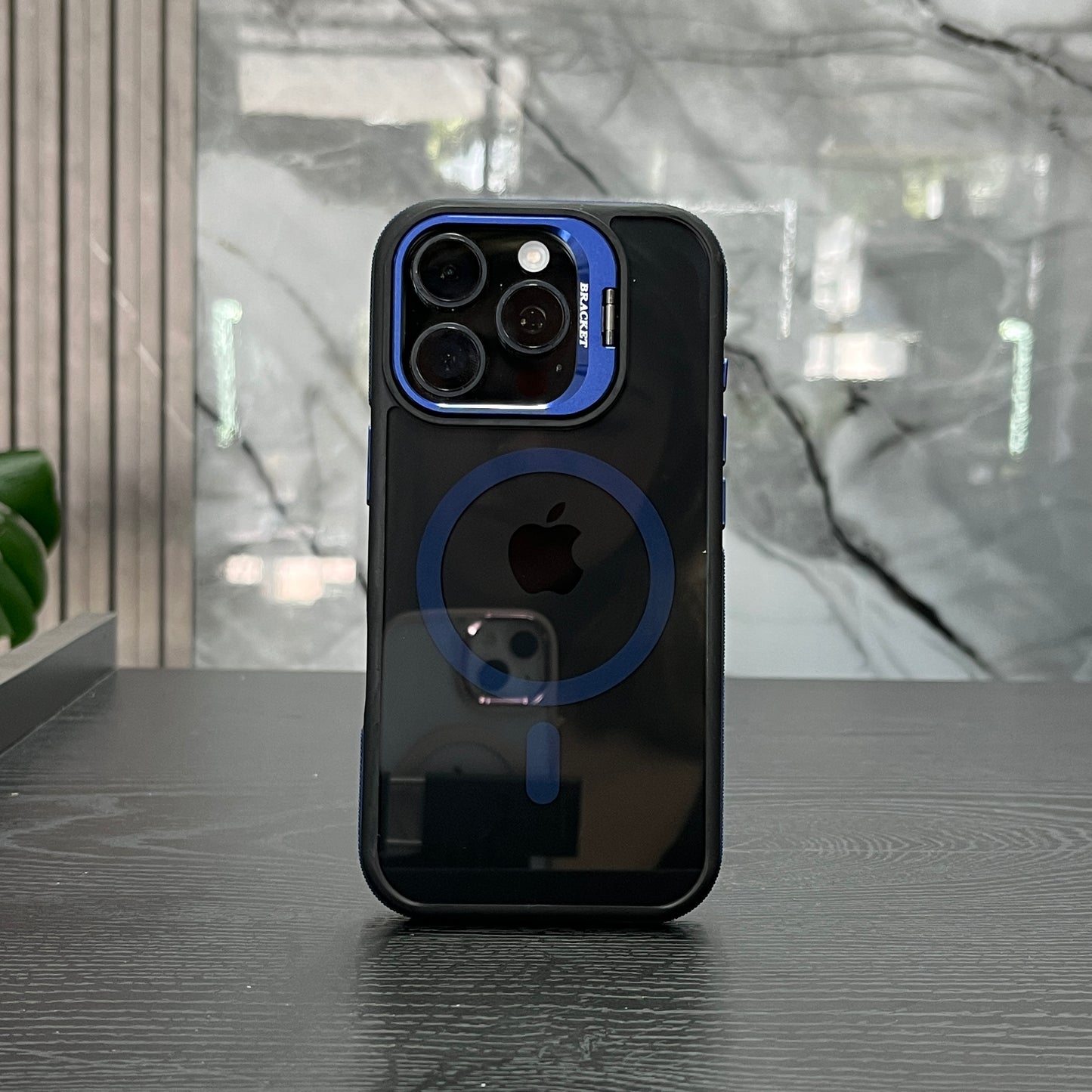 Case MagSafe Polarizado Soporte Azul