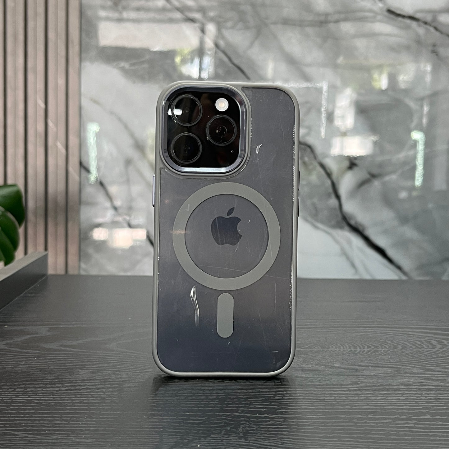 Case MagSafe Lujo Gris