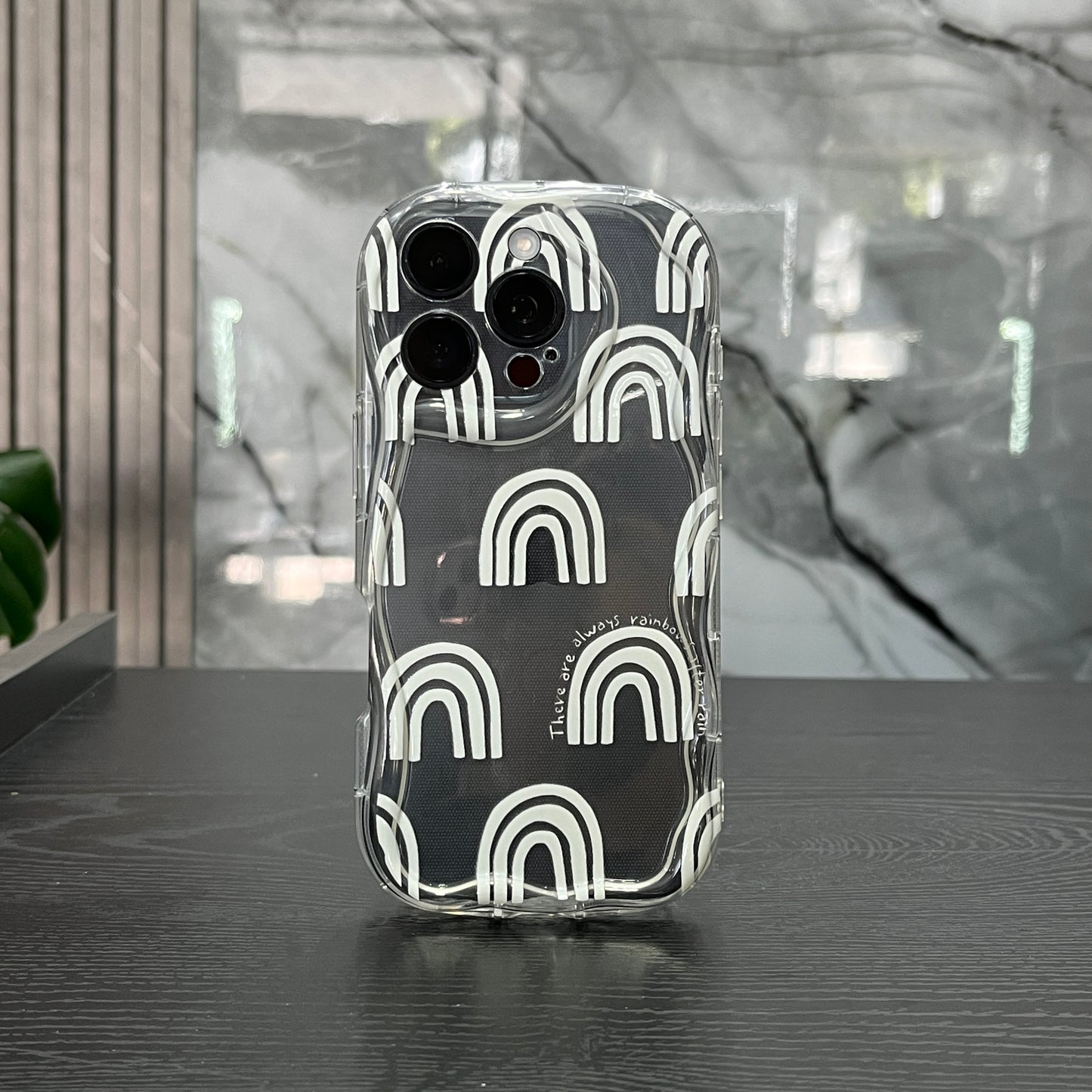 Case Goma Arcoíris Blanca