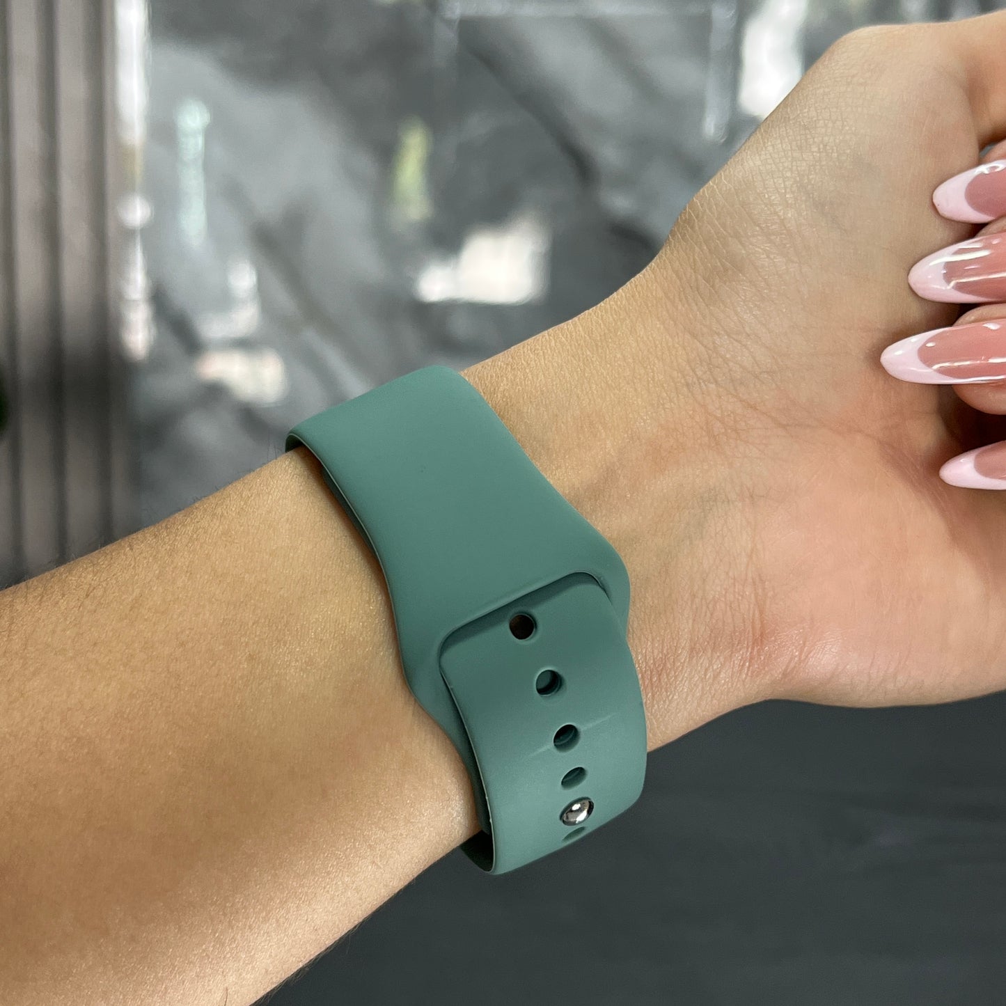 Pulso Silicone Verde Aqua Claro