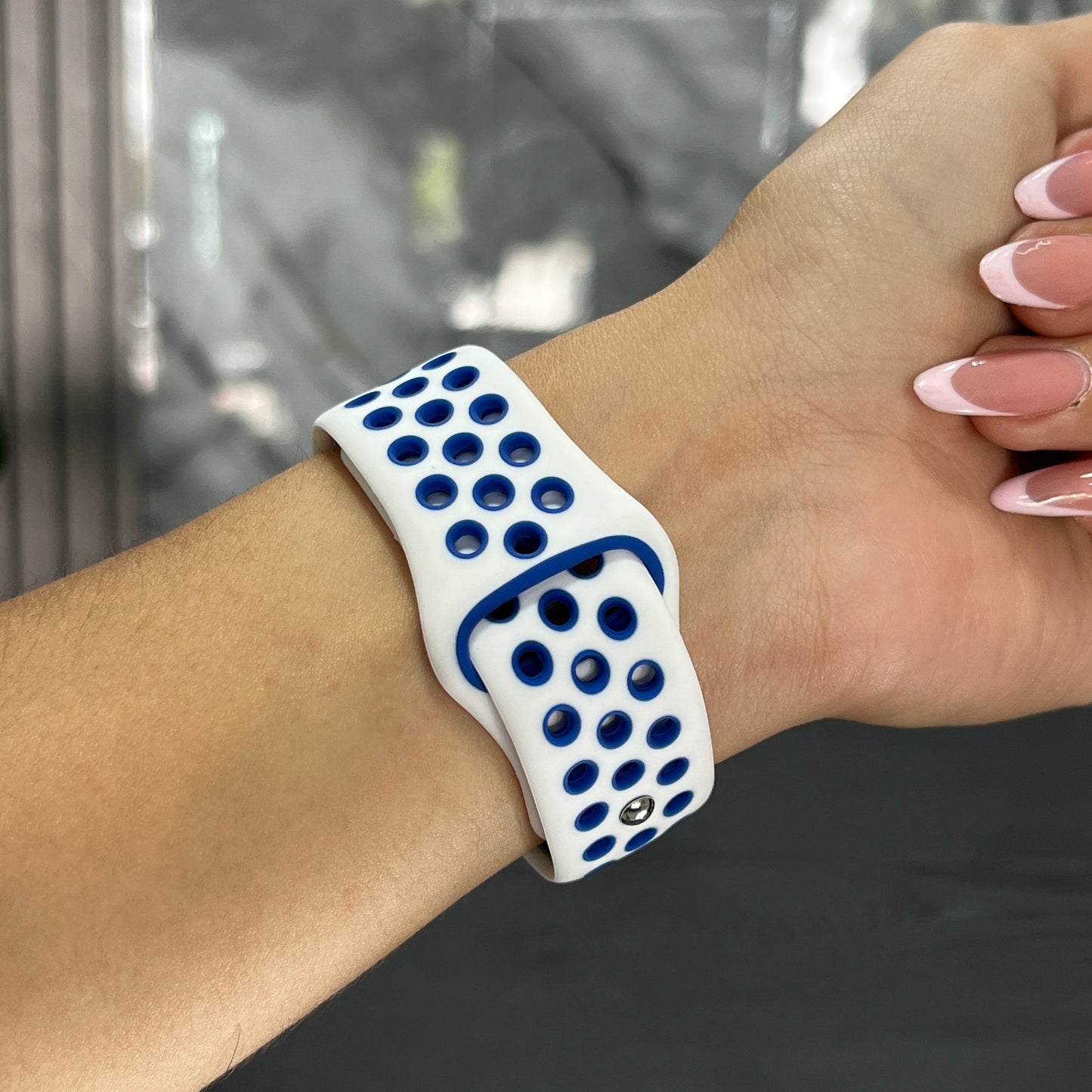 Pulso Nike Blanco con Azul