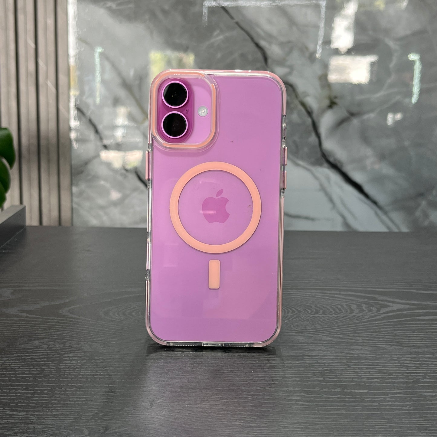 Case MagSafe Rosado Bordes Shock