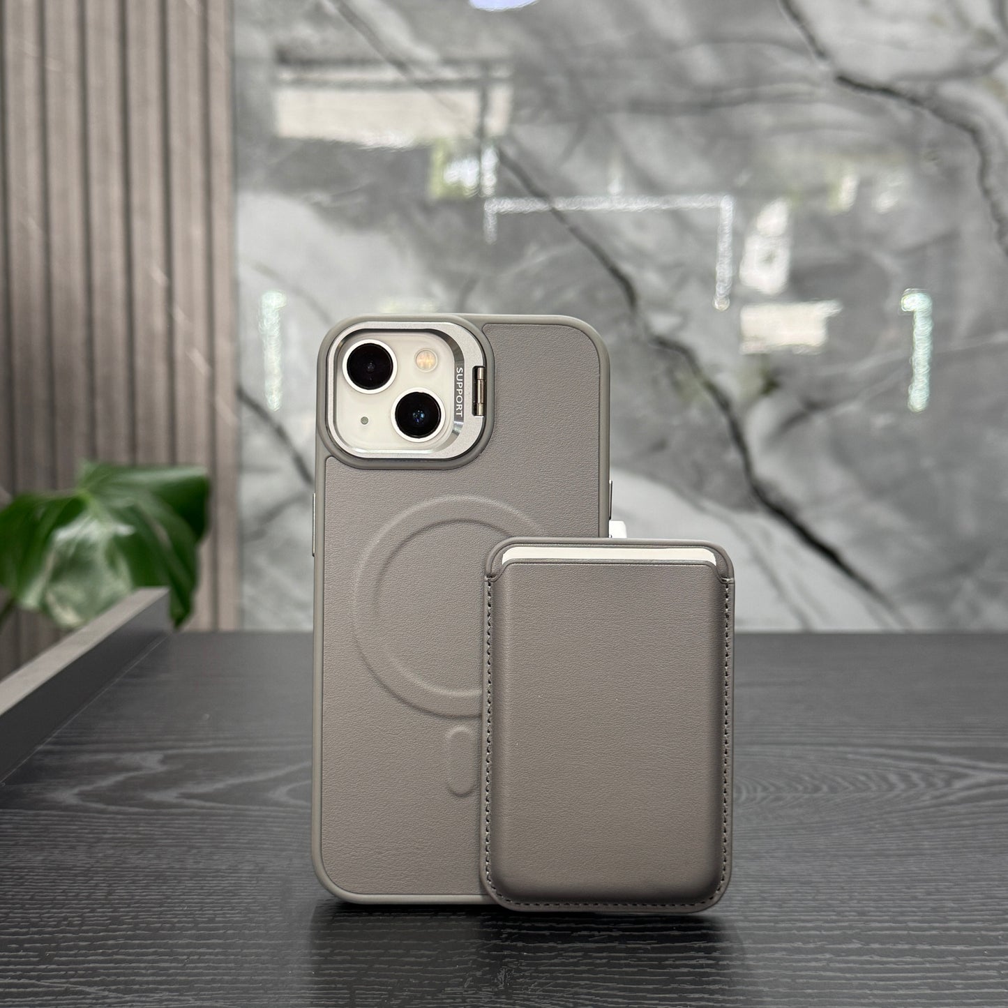 Case Tarjetero Gris