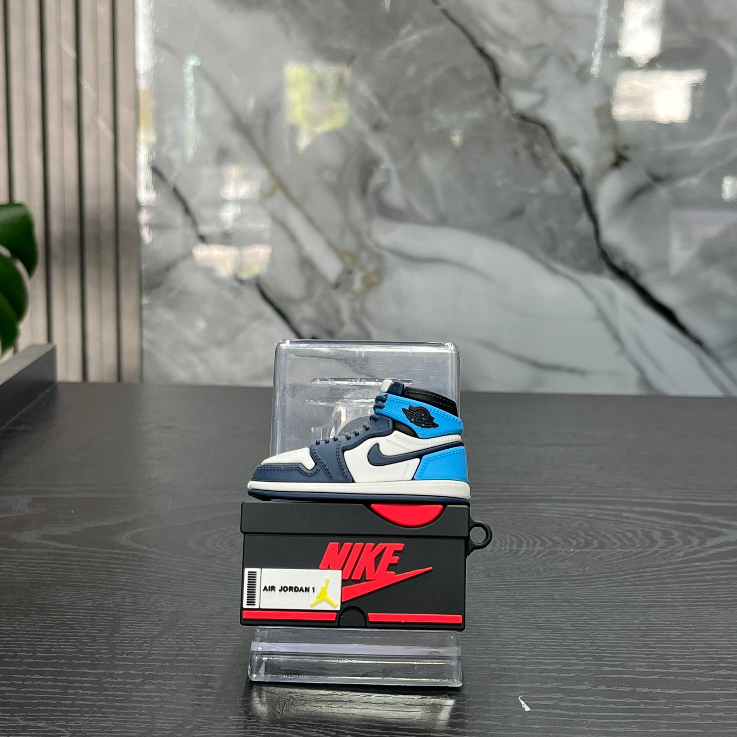 Case Air Jordan 1 Rojo/Azul Claro