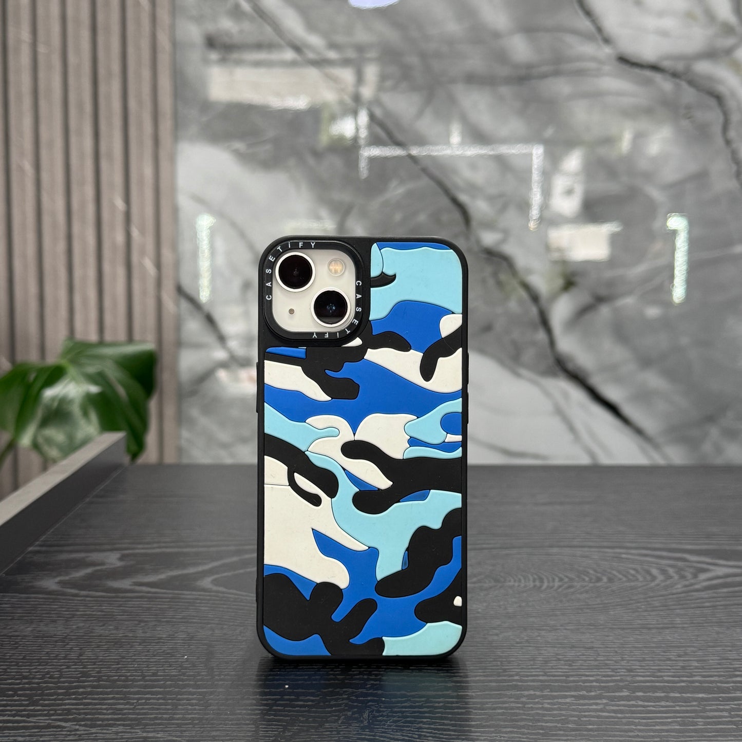 Case Black Camuflado Azul