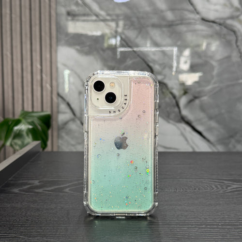 Case 360 Glitter Rosado con Azul