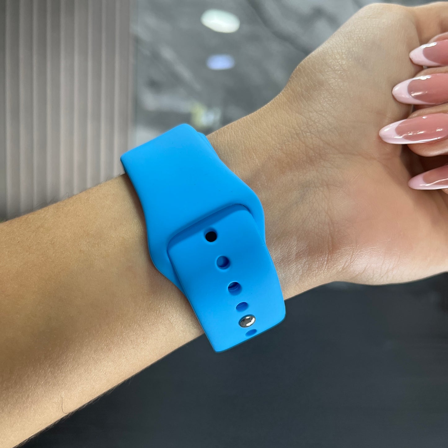 Pulso Silicone Azul Encendido