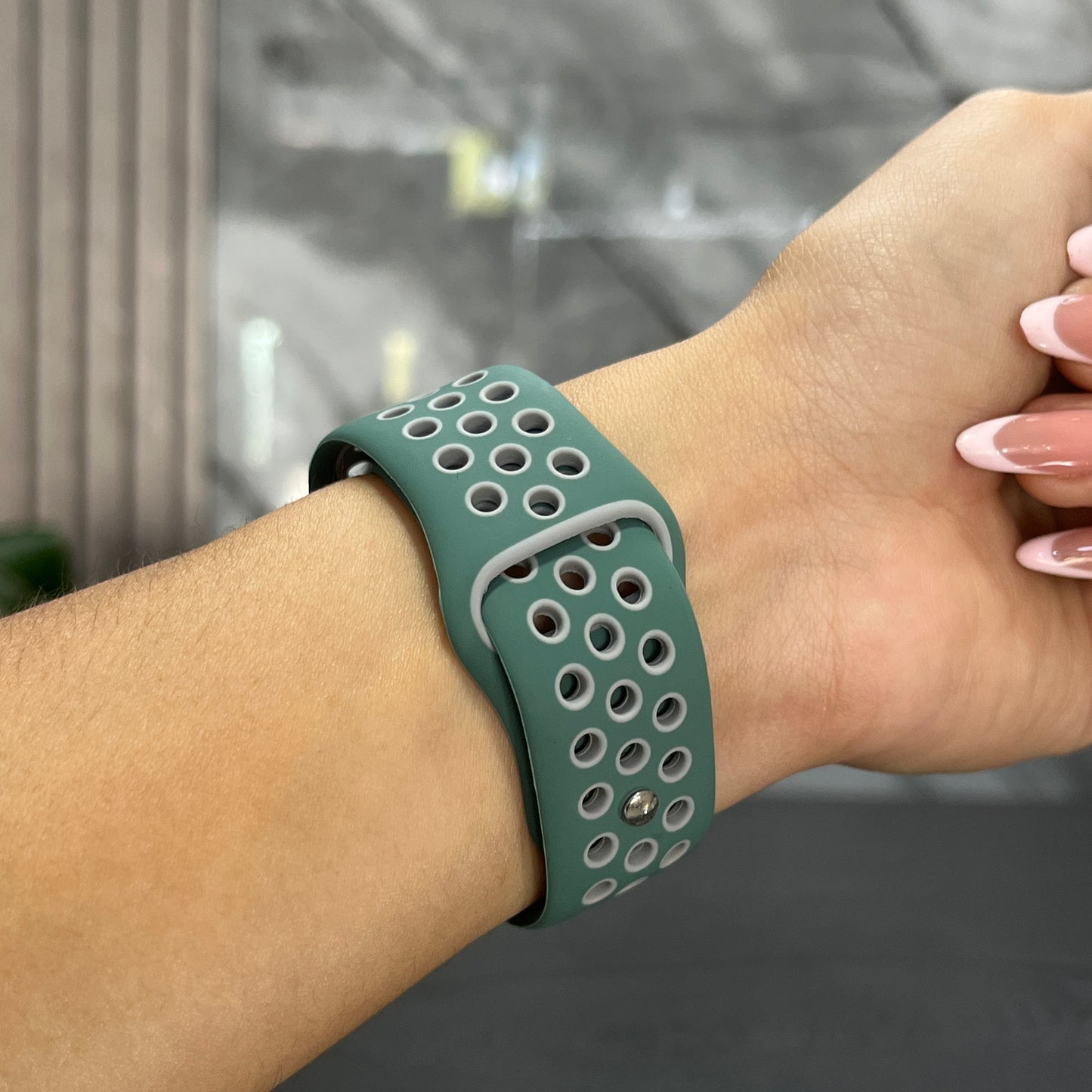 Pulso Nike Verde Pastel con Gris