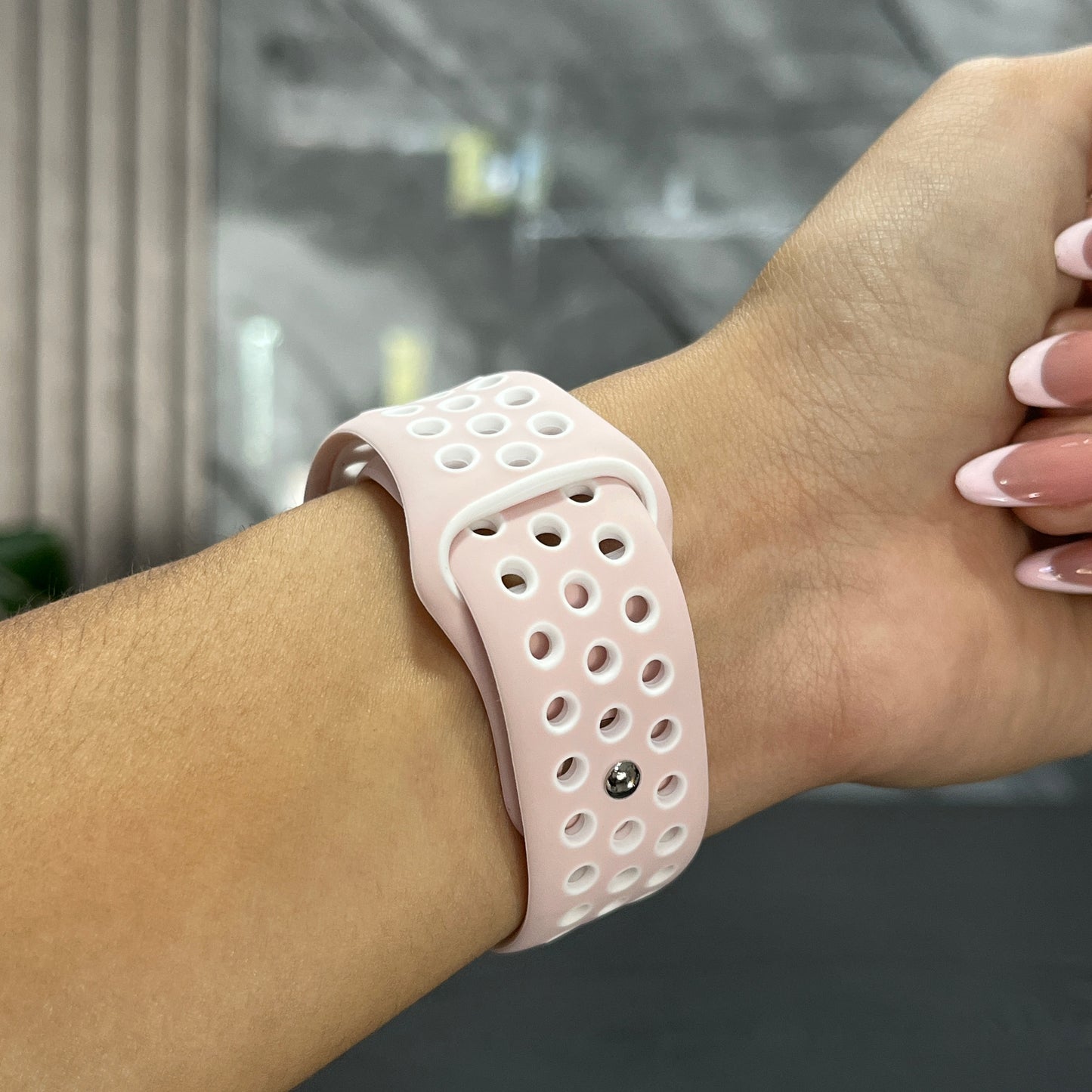 Pulso Nike Rosado con Blanco