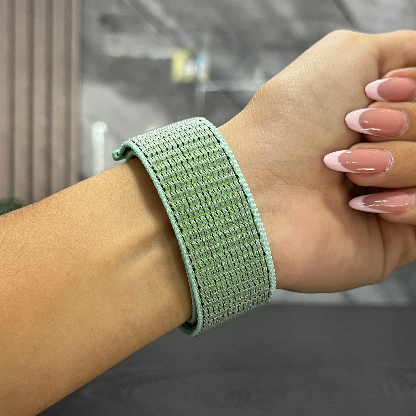 Pulso Velcro Verde Pastel