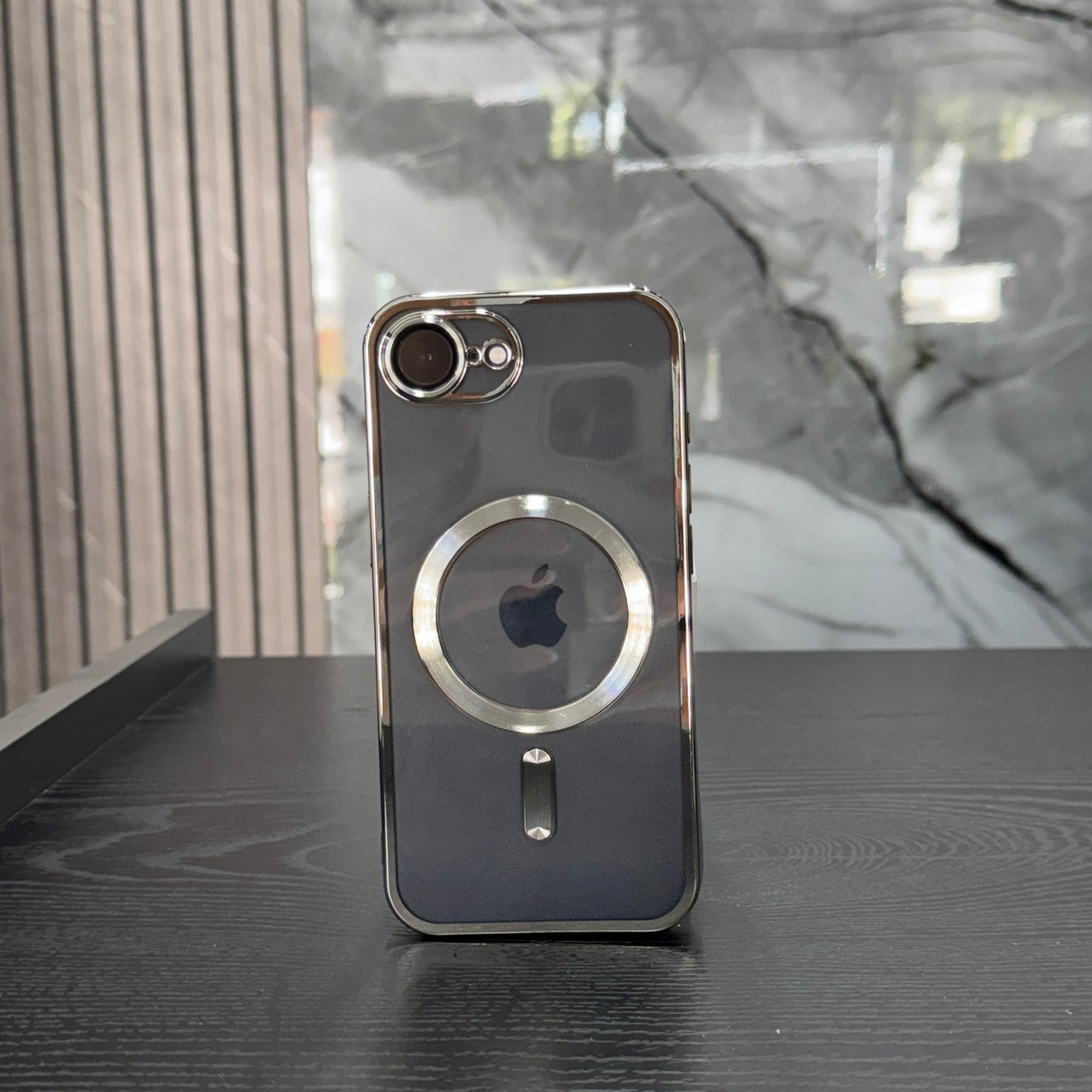 Case Goma MagSafe Plateado