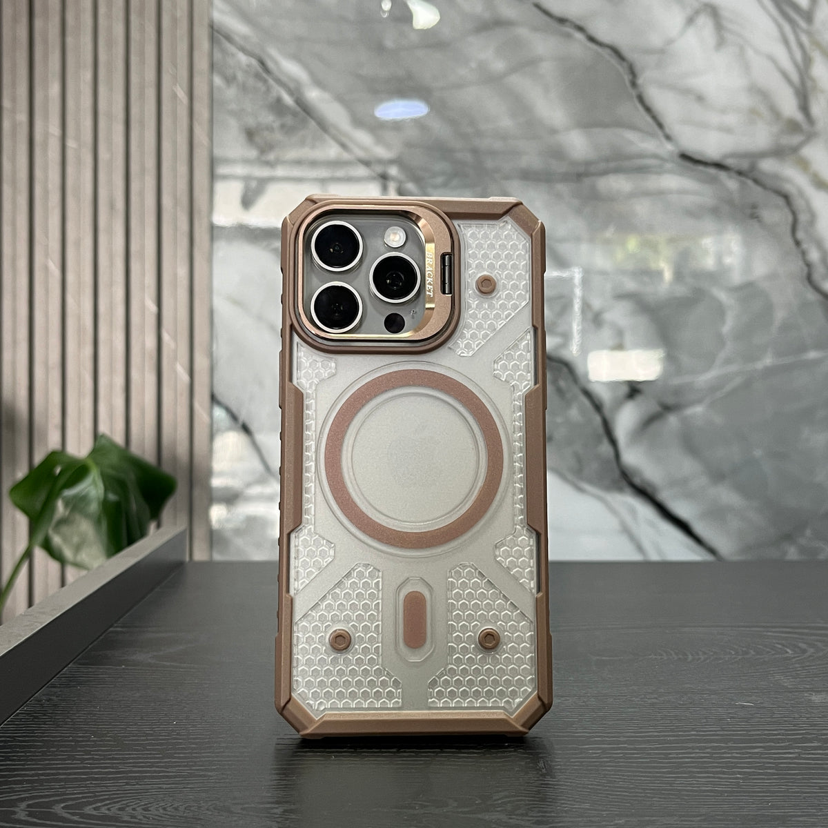 Case MagSafe Armadura Café