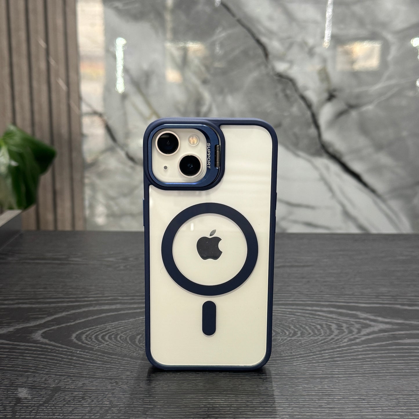 Case MagSafe Azul Soporte Camara