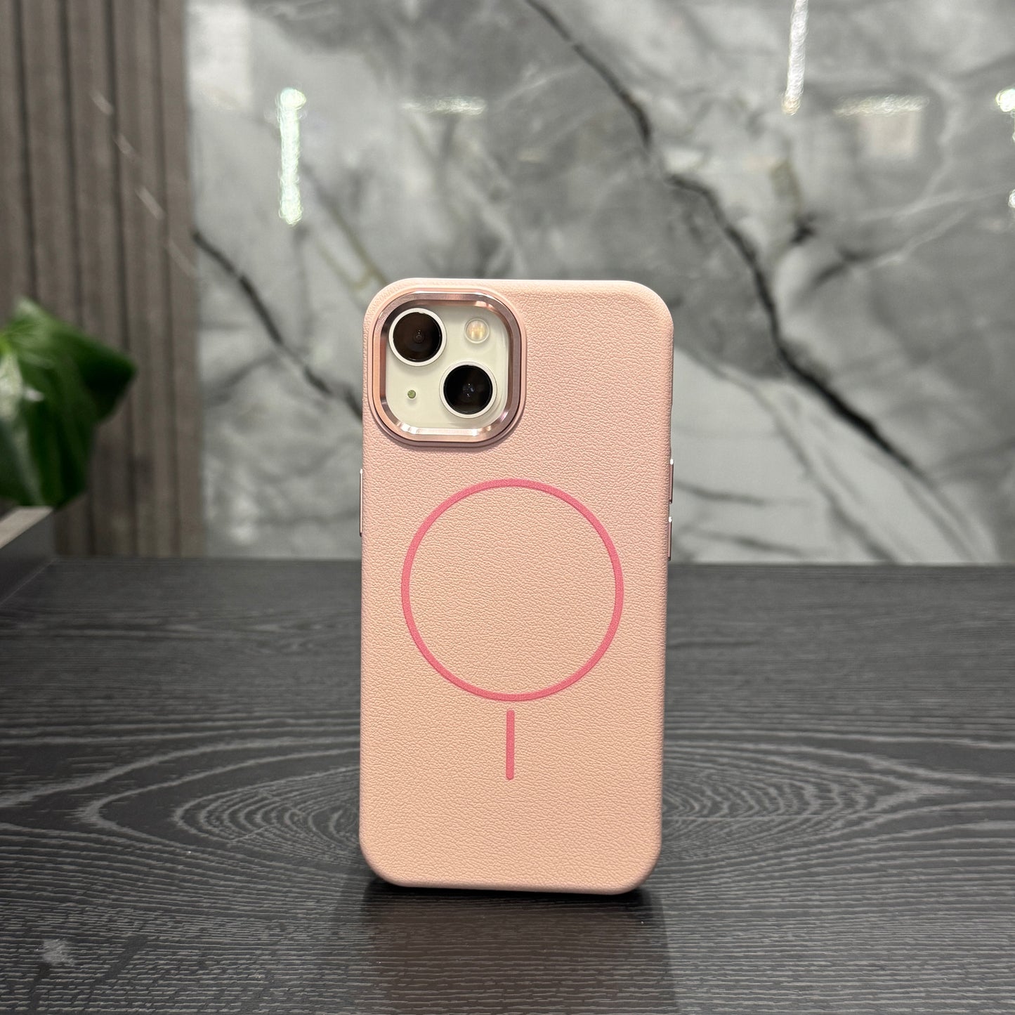 Case Cuero MagSafe Rosado