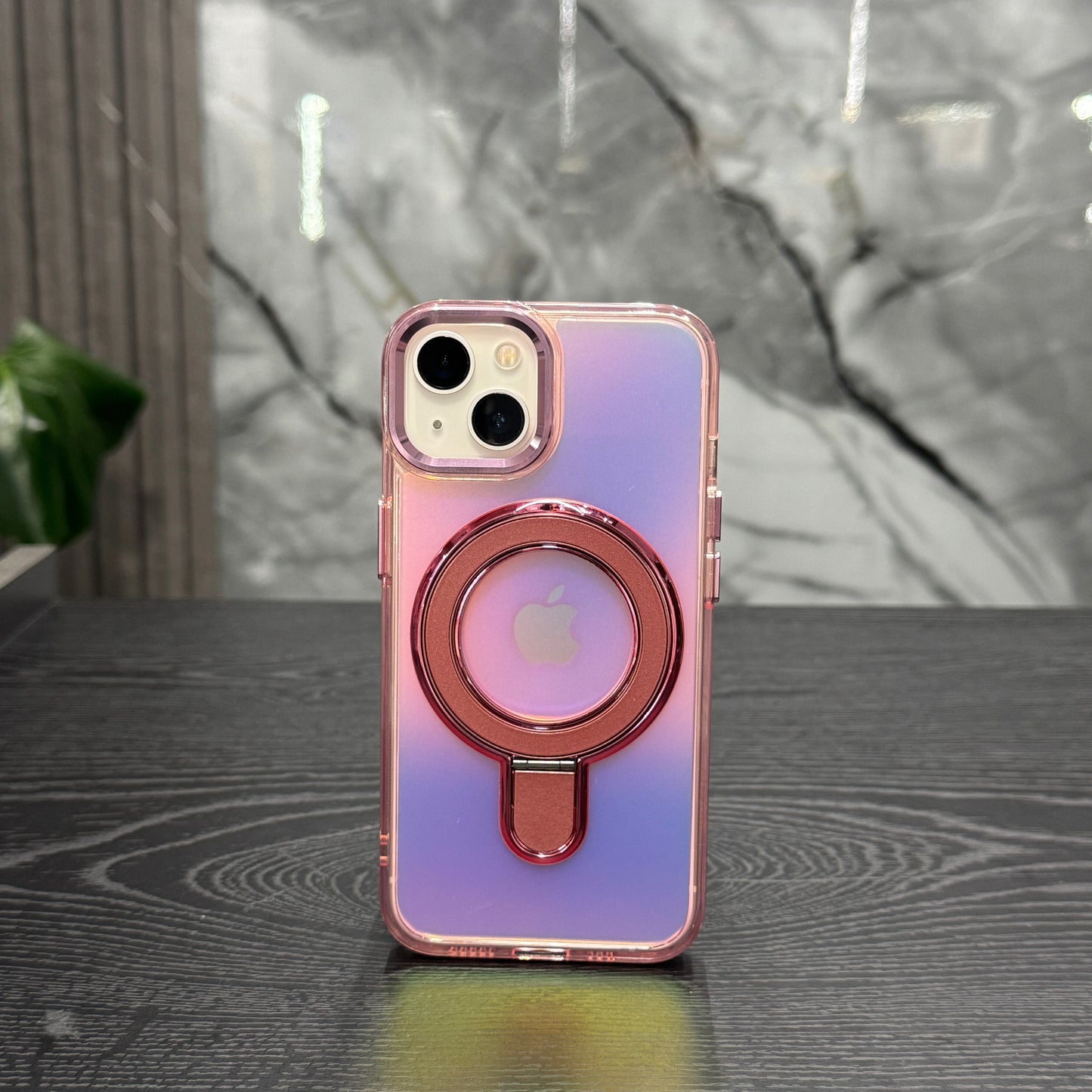 Case MagSafe Tornasol Soporte Rosa