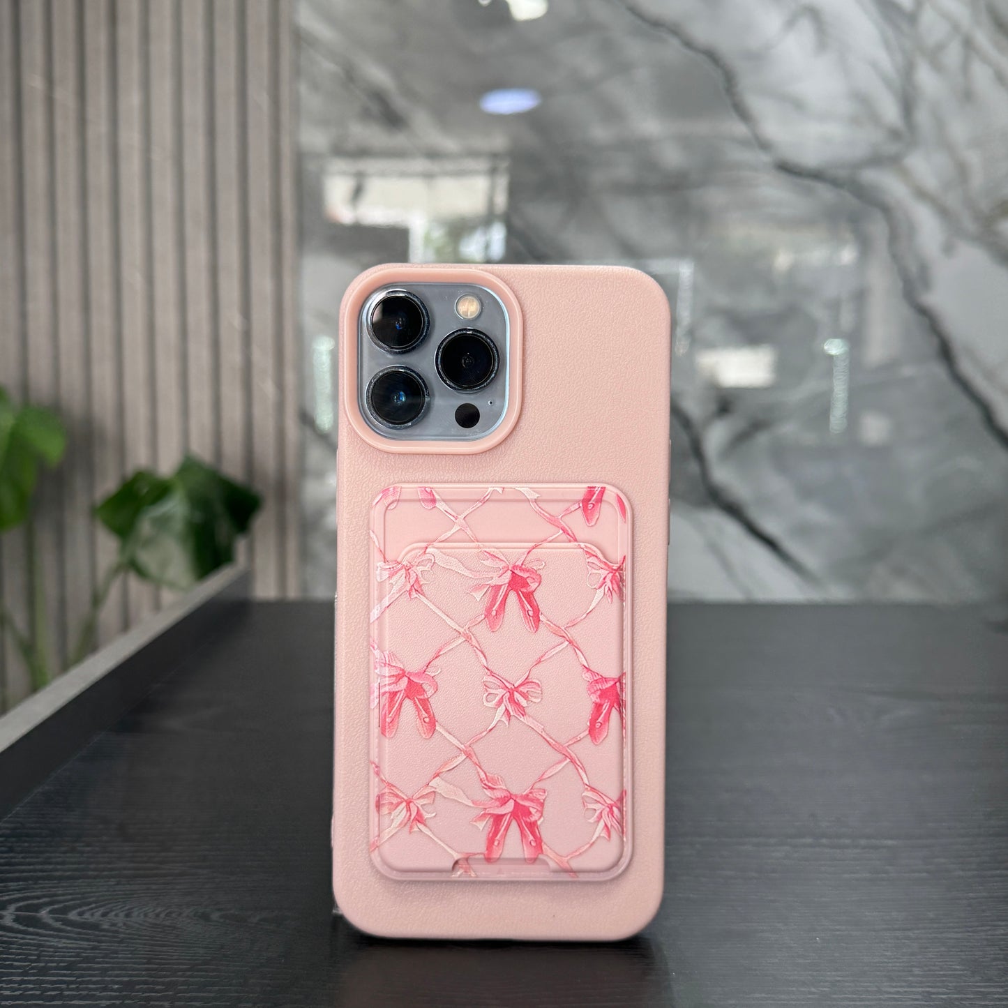 Case Tarjetero Rosa Tarjetero Moños