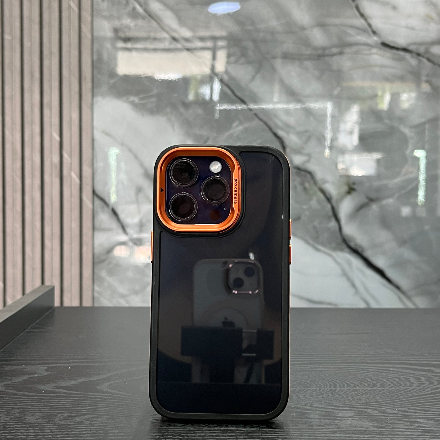 Case Soporte Lujo Naranja Polarizado