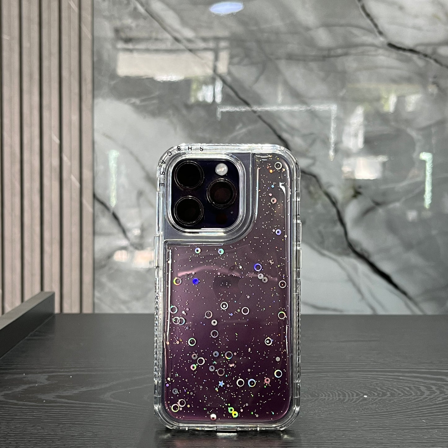 Case 360 Glitter Amarillo Rosado