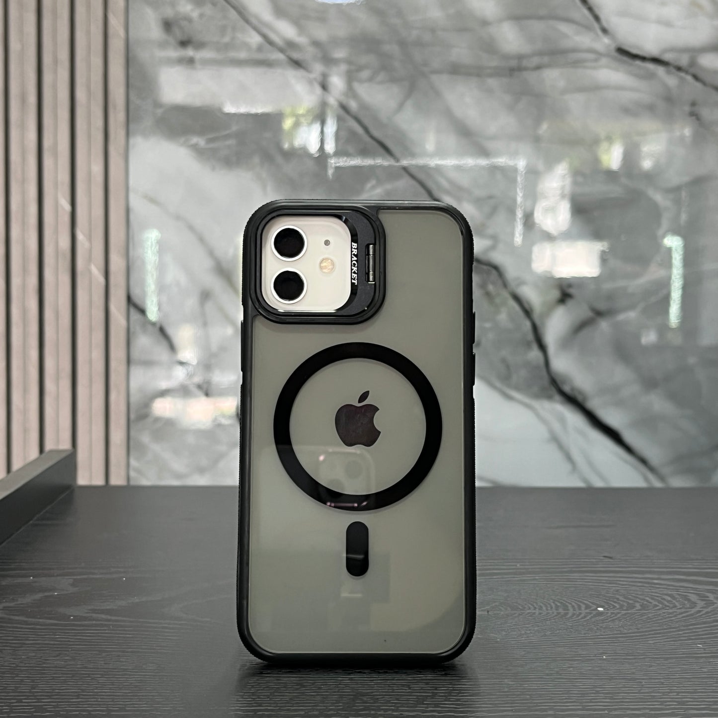 Case MagSafe Polarizado Soporte Negro