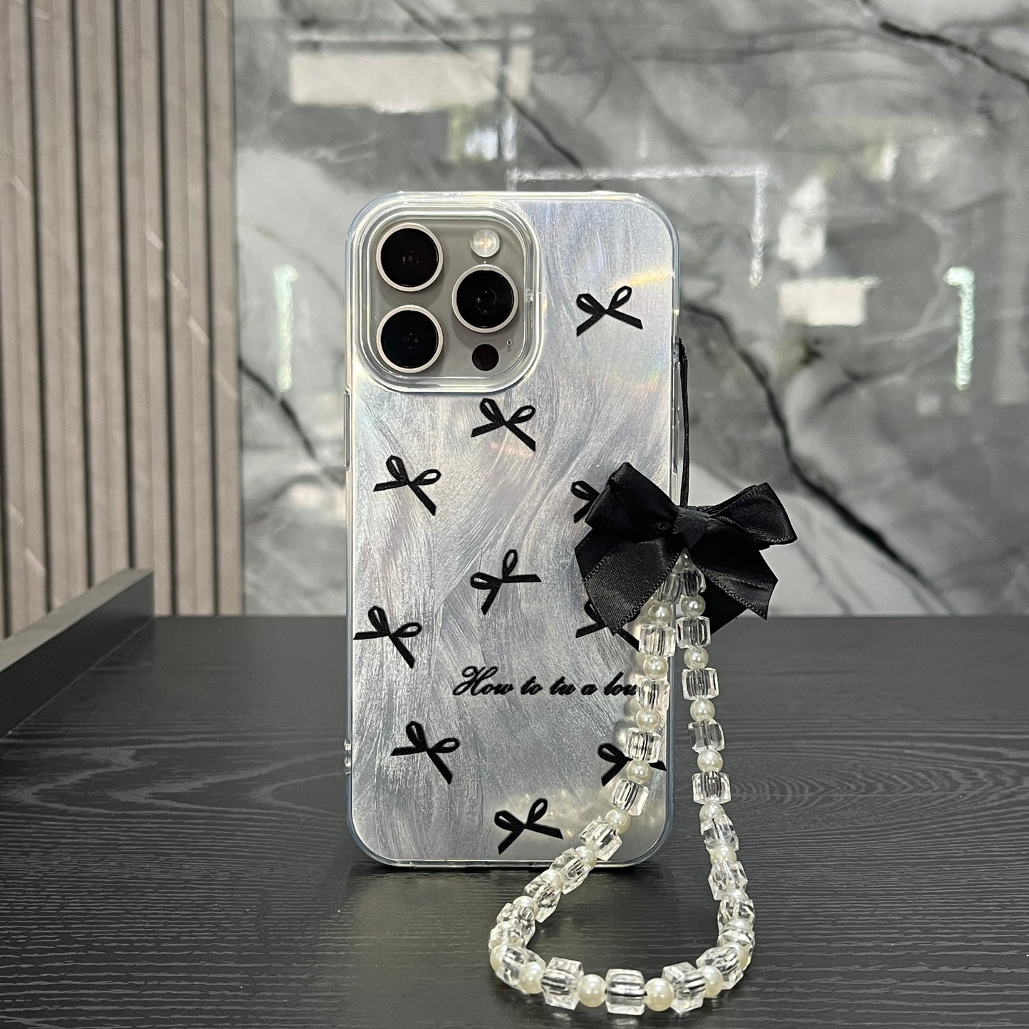 Case Aura Chic Moños Negros