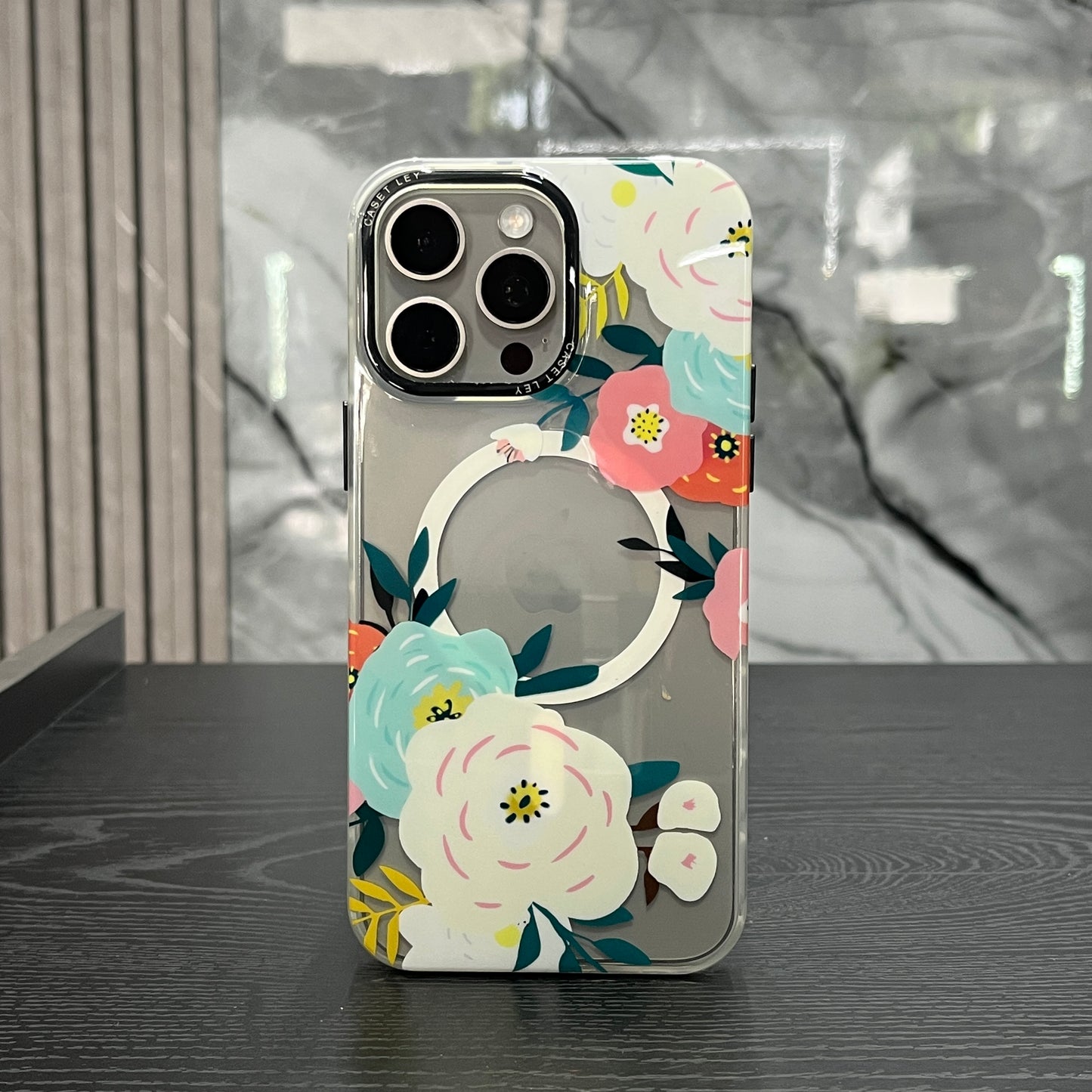 Case MagSafe Flowers Rosas Colores