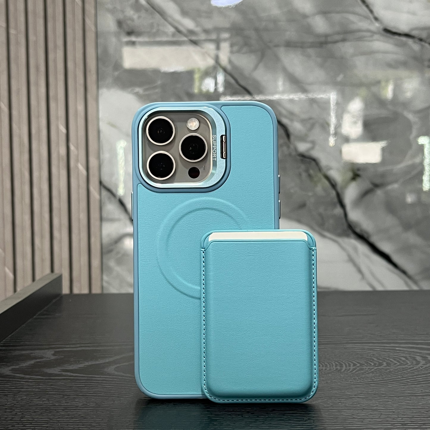 Case Tarjetero Azul Agua Marina