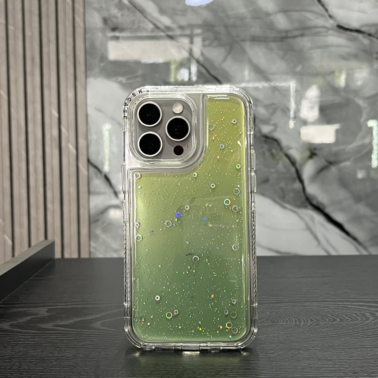 Case 360 Glitter Verde