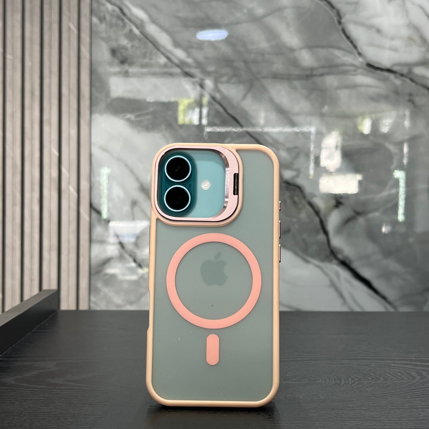 Case MagSafe Matte Soporte Rosa