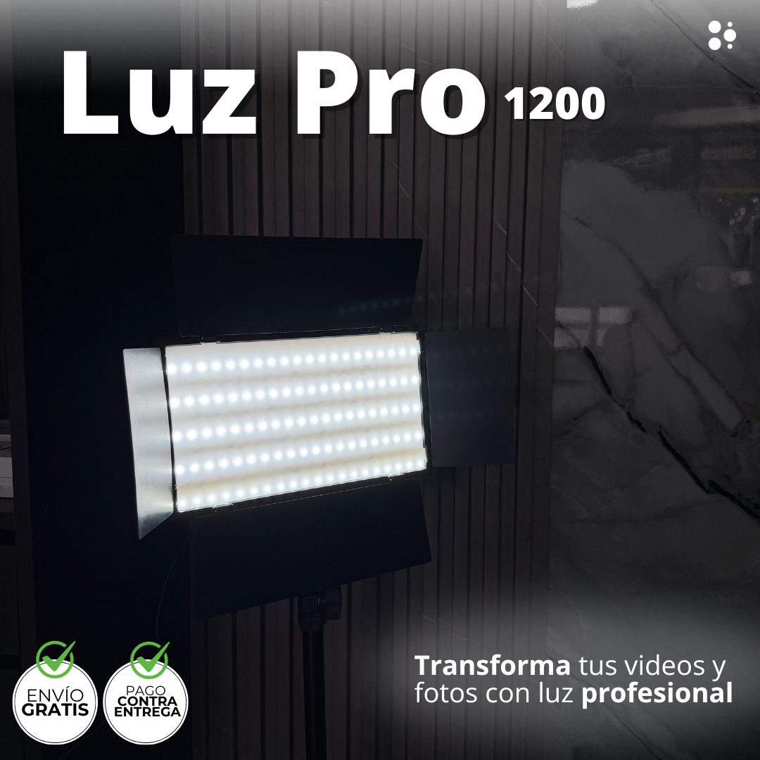 Luz Pro 1200 – Resultados profesionales en fotos y video desde el primer uso
