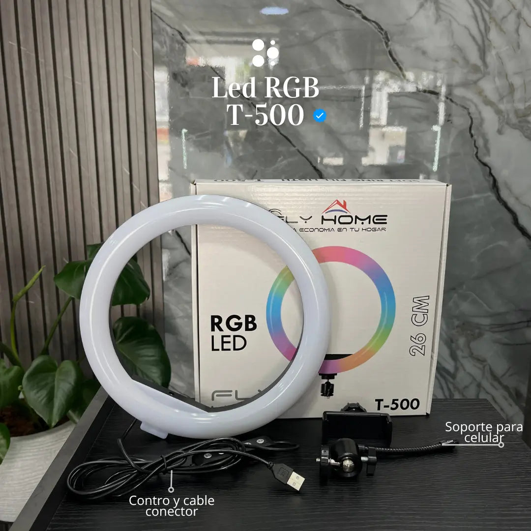 Aro de luz RGB LED 26 cm