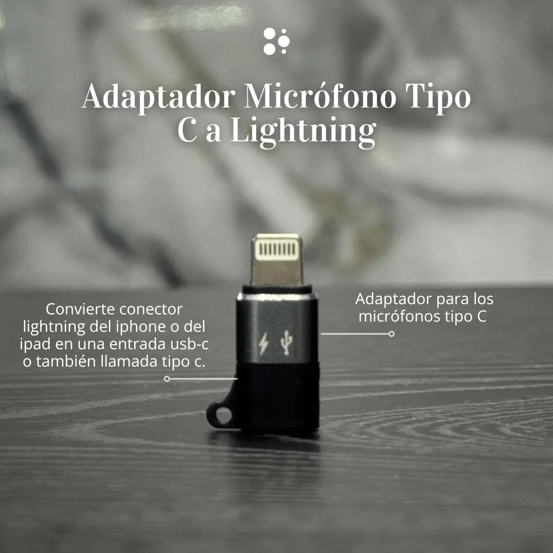 Adaptador Micrófono Tipo C a Lightning