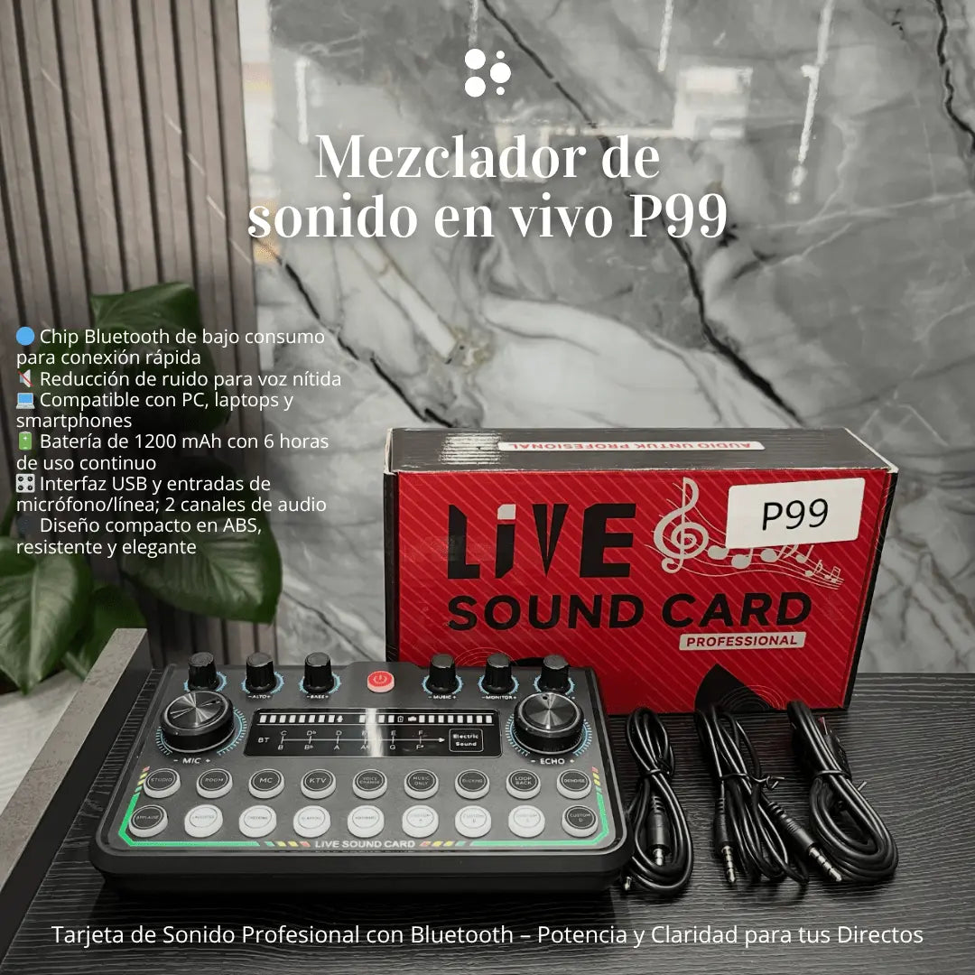 Mezclador de sonido en vivo P99