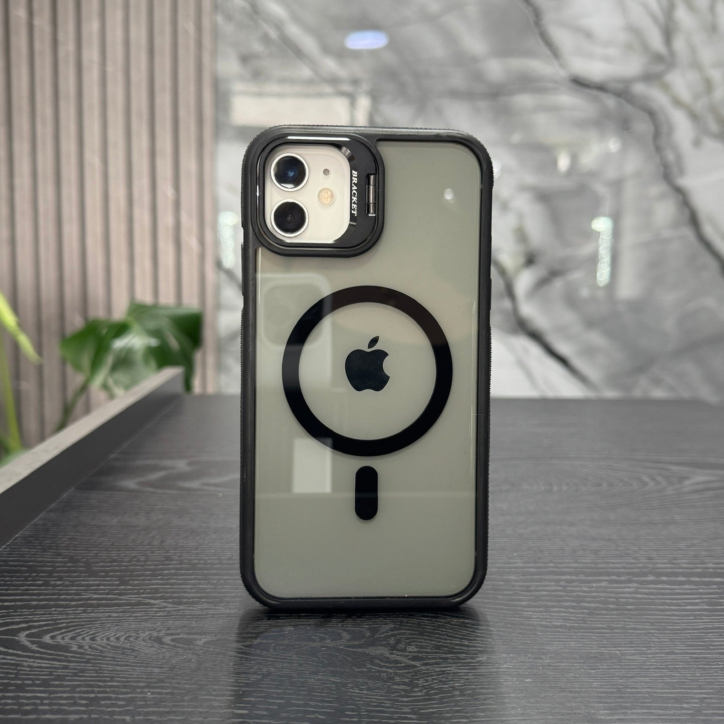 Case MagSafe Polarizado Soporte Negro