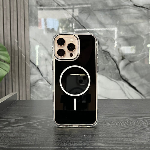 Case MagSafe Negro Borde Transparente