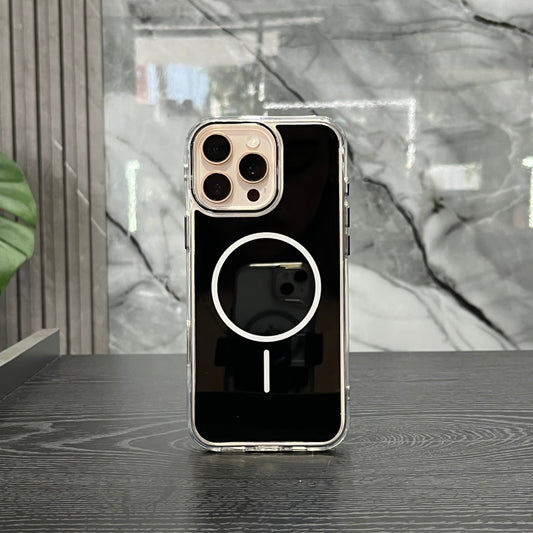 Case MagSafe Negro Borde Transparente
