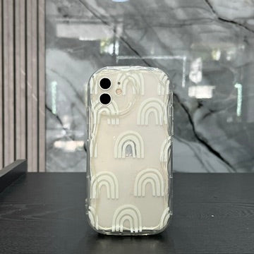 Case Goma Arcoíris Blanca