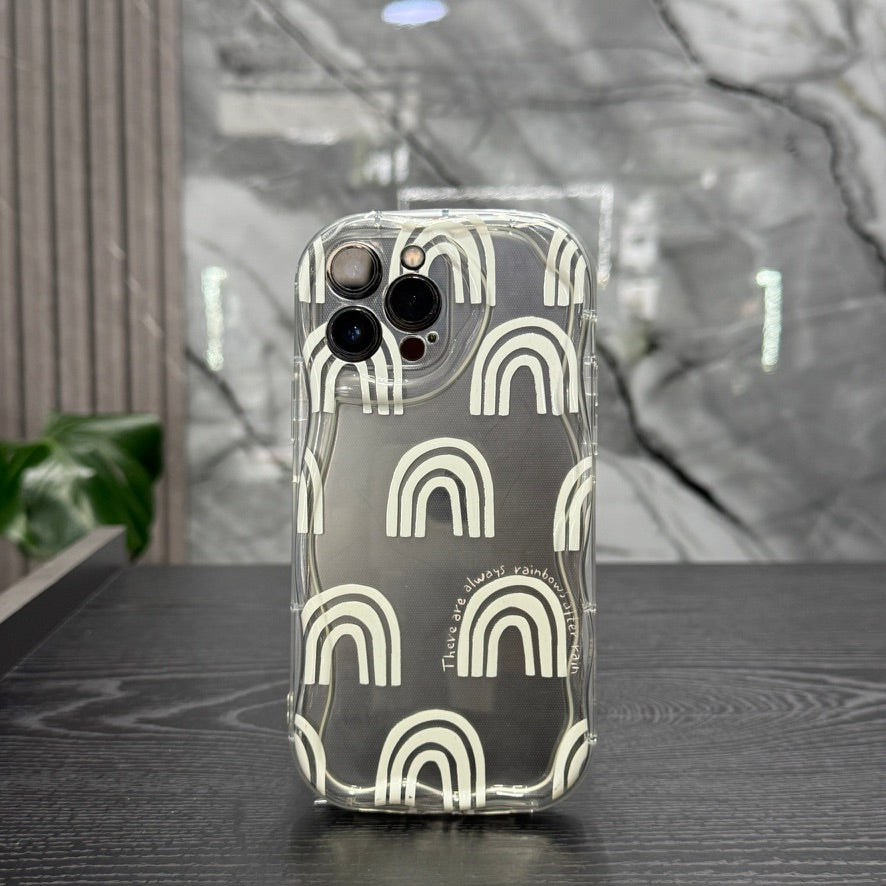 Case Goma Arcoíris Blanca