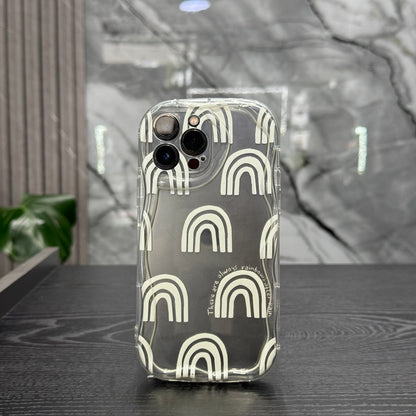 Case Goma Arcoíris Blanca