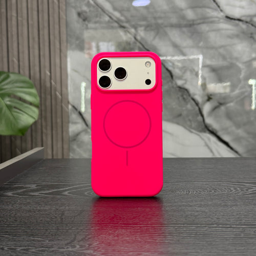 Case Magsafe Silicone Fucsia