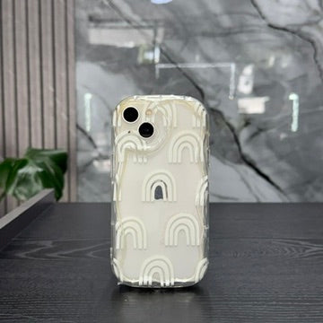 Case Goma Arcoíris Blanca