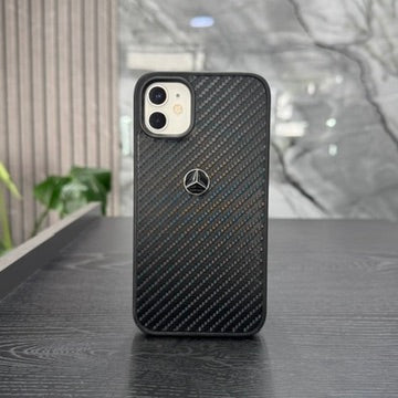 Case Carbón Mercedes Logo Medio